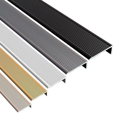 Bande antidérapante et nez de marche en aluminium noir pour sécuriser vos escaliers