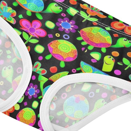 Joisal Girls Underwear Toddlers 2t Cotton Little Girl Panties Fun Underpants Briefs Colorful Cartoon Turtles4