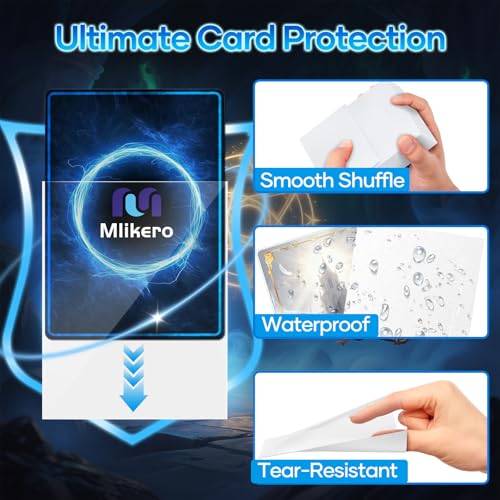 Image of 500 Count Card Sleeves, Matte Magic Card Sleeves, Smooth Shuffle & Tear Resistant, Fit for MTG, TCG, CCG (White)