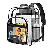Clear Backpack, Large Backpack,Heavy Duty Sturdy Shape Transparent Backpack, Laptop backpack,See Thr