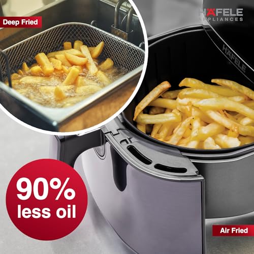 Image of Hafele NOIL Lite Air Fryer, 4.5L Digital Air Fryer with 360 Steam + Rapid Air Circulation Technology & Touch Panel, 8 Preset Menus, Non-Stick Air Fry Basket, 1800W, (Black)