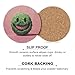 Ceramic Coasters Drink Coasters with Cork Backing Green Smiley Face Round Marble Coaster Non-Slip Absorbent Coaster Sets of 6PCS Cup Pad for Table Protection Housewarming Gifts