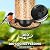 Gbekery Metal Bird Feeders for Outdoors Hanging, Weather Resistant Wild Bird Feeder with 360 Degree Feeding Tray, Black