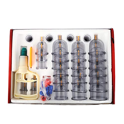 32 pcs Cupping Cups Set Biomagnetic Vacuum Cupping Therapy Set Chinese Massage Cupping Set with Pumping and Handle Extension Tube for Adult
