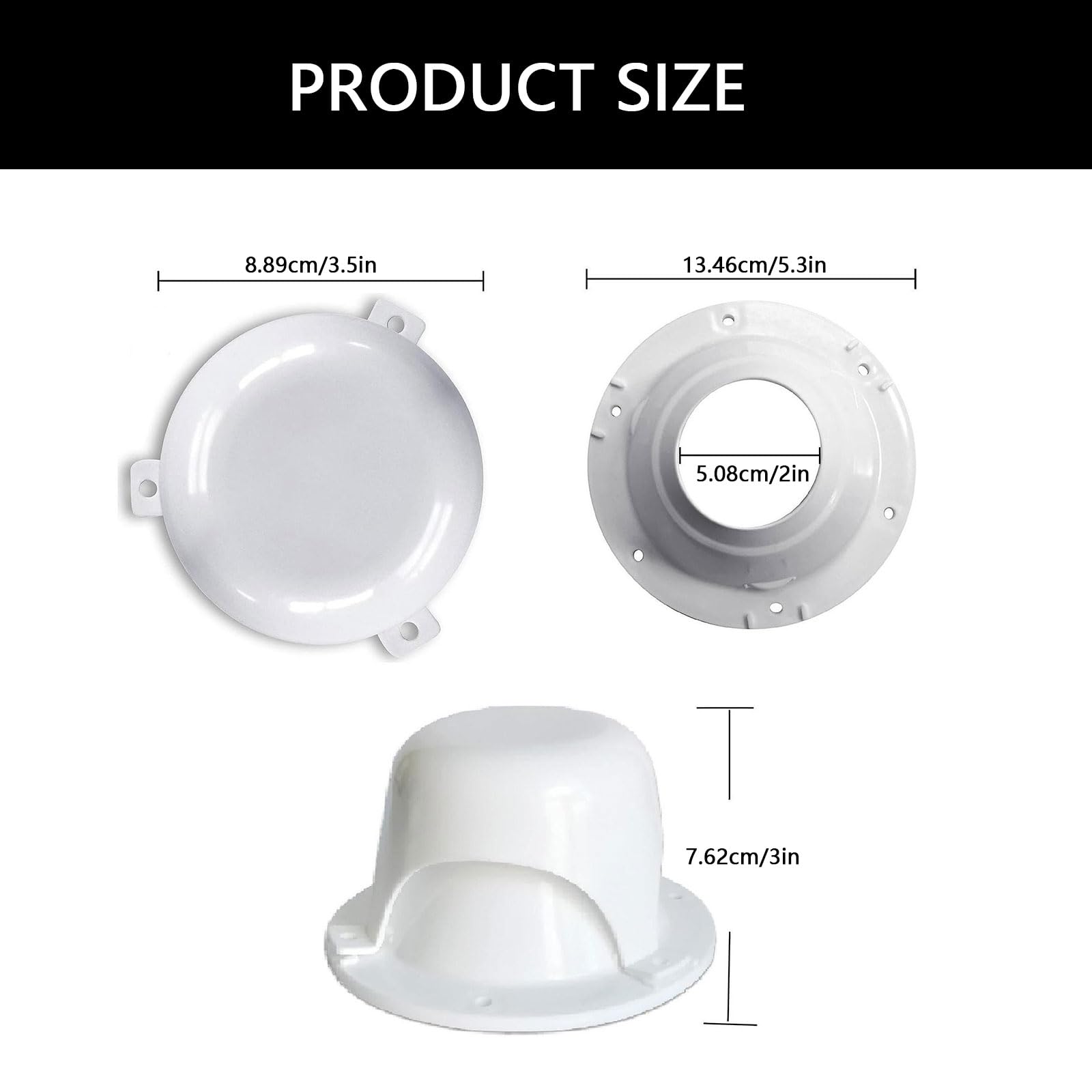 Set di tappi di ventilazione per tetto con design forte e resistente, per prevenire gli odori, installazione semplice per camper all'aperto