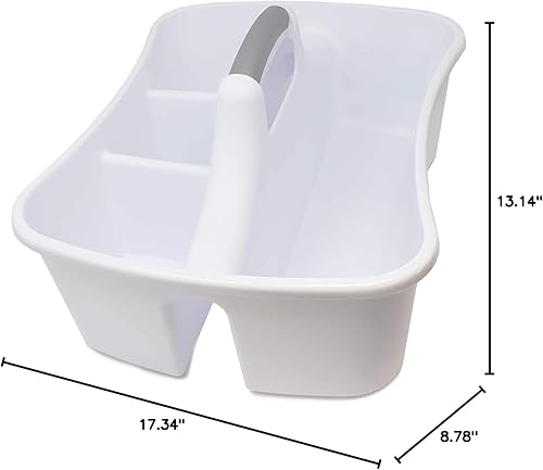 Miniatura 3 de LavoHome Baño Cocina Compartimento Dividido Caddy Organizador de Fregadero de Conserjería Cubo de Limpieza Soporte de Almacenamiento de Ducha