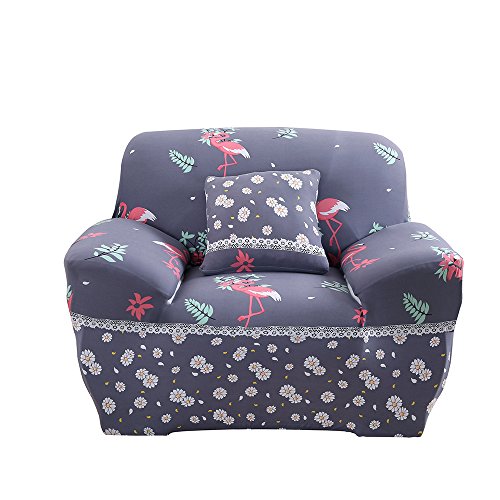 Copripoltrona Con Orecchie Elasticizzato Highdi – Stampa Floreale Blu, Antiscivolo, Con Coprisedile Incluso - 2
