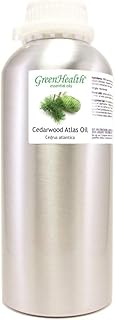 Cedarwood Atlas – 32 fl oz (946 ml) Aluminum Bottle w/Plug Cap – 100% Pure Essential Oil – GreenHealth