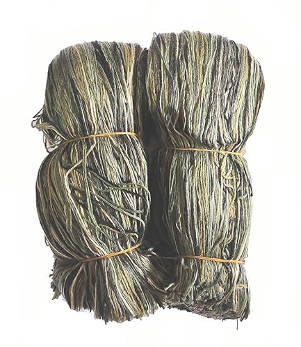 Ghillie Suits Ghillie Thread Synthetic & Lightweight Material Camouflage Suit, This is Two 1/2 lb Bundles (1.00 lbs), Woodland Blend 2-Pack