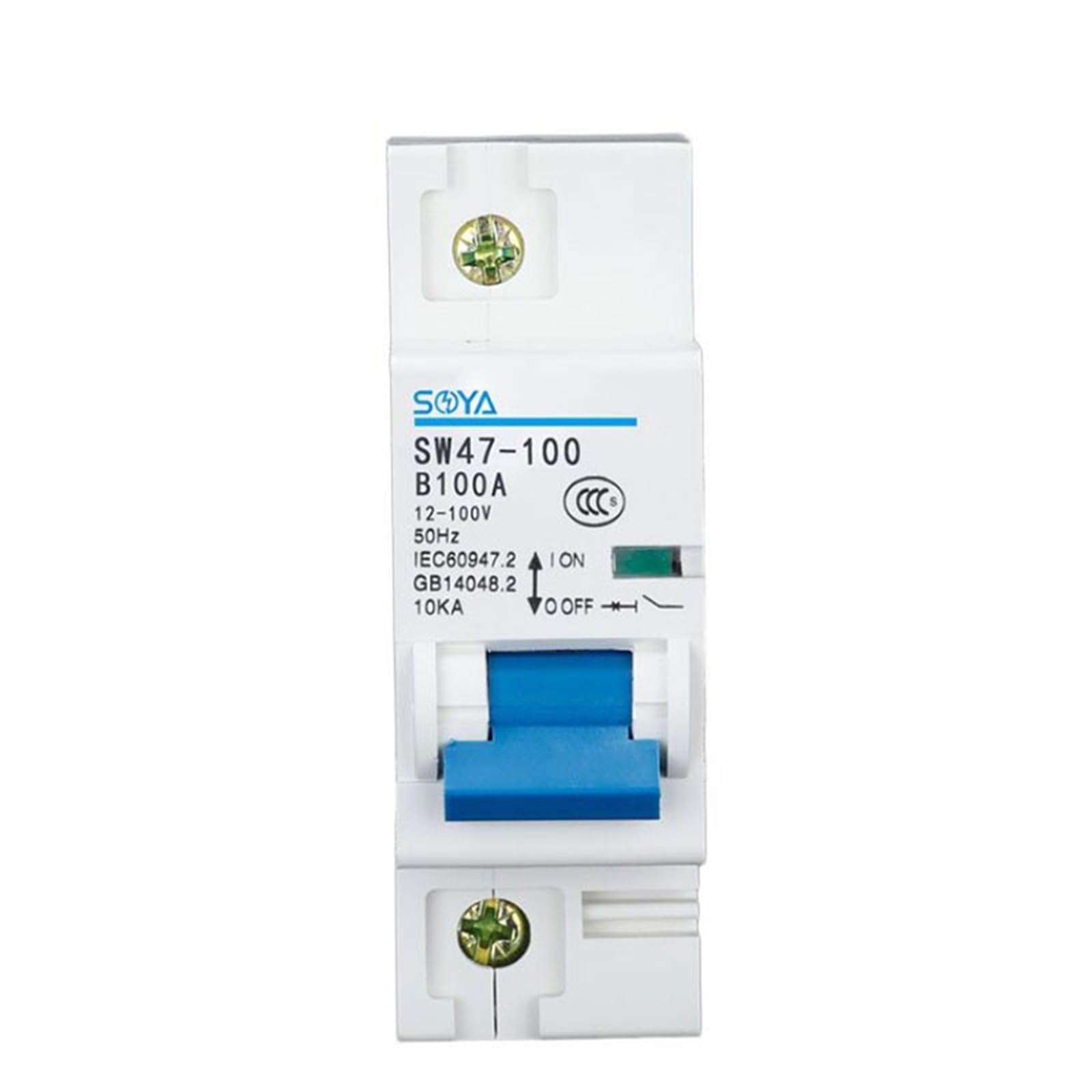 Disjoncteur Miniature 1P CC 100A 12V-100V pour la protection des circuits de batterie solaires
