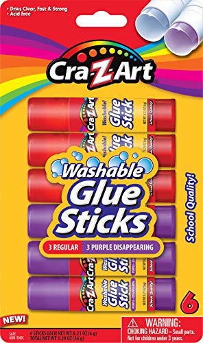 Cra-Z-Art Colorful Glue Sticks, 6 Count (11315)