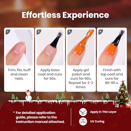 Image of Beetles Gel Nail Polish Kit - 23Pcs Burgundy Red Brown Orange Purple Colors Gel Polish Set Brown Gray Blue Green Soak Off Uv Gel Base Top Coat Gifts for Girls Glowing Attraction