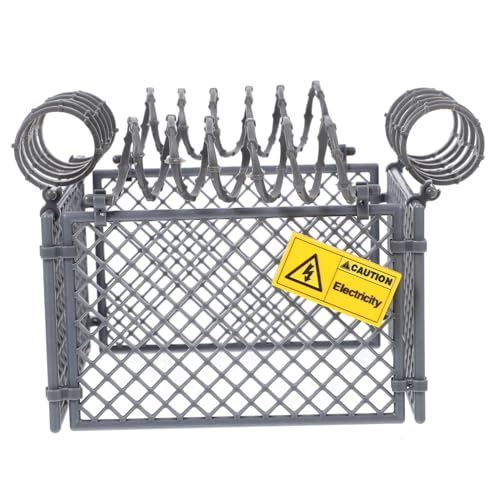 Toyvian Juguetes de Red Protectora Valla de barandilla Mini Valla decoración de jardín Juguete de imitación Valla de Juguete para Animales de Granja Juguetes del ejército para AbS