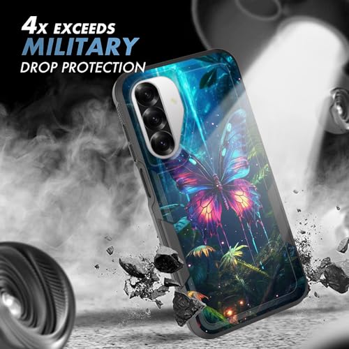Vobber for Galaxy A26 5G Case,Heavy Duty Dual Layer Hybrid Hard PC Soft Rubber Shockproof Protective Rugged Bumper Case for Samsung Galaxy A26 5G 6.7 Inch 2025,Fantasy Butterfly - image 6