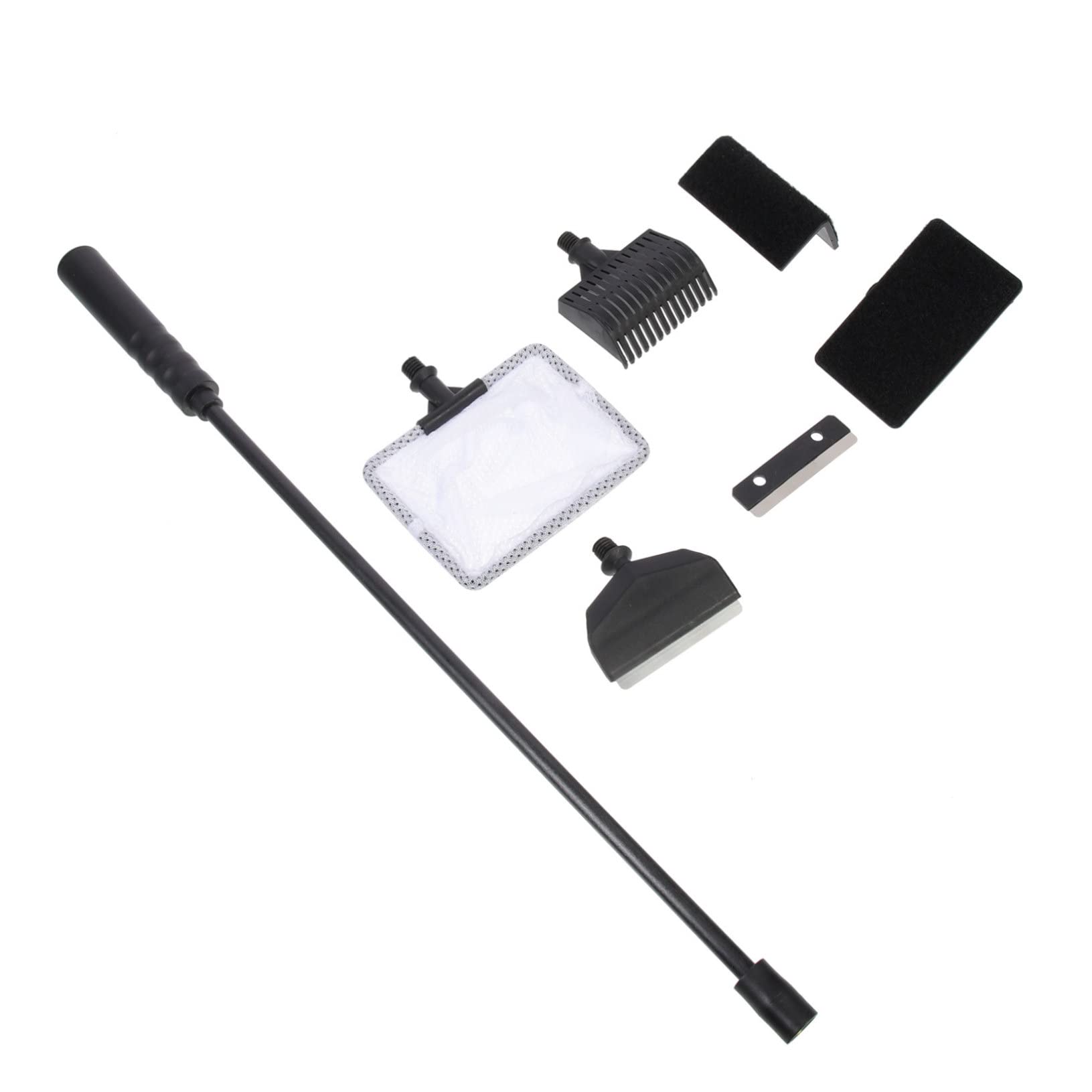 Totority 1 Set Fish Tank Cleaning Tools Brush Rake Net Fork Gravel Anti-Slip Handle for Easy Cleaning