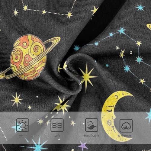 Girls Panties, Planets Black Toddler Panties, Cotton Girls Underwear, 2T–8 Years3