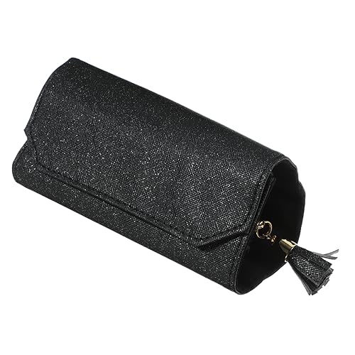 Cabilock Jewelry Travel Organizer Foldable Pu Jewelry Bag Capacity for Safe Storage Portable Roll-up Design for Traveling and Everyday Use Stylish Glitter Finish