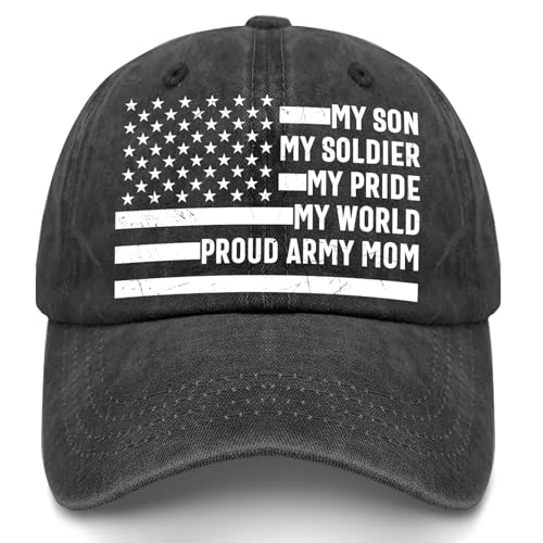 Weiweiwu My Son My Pride My World Proud Army mom Hats for Womens Fashion Washed