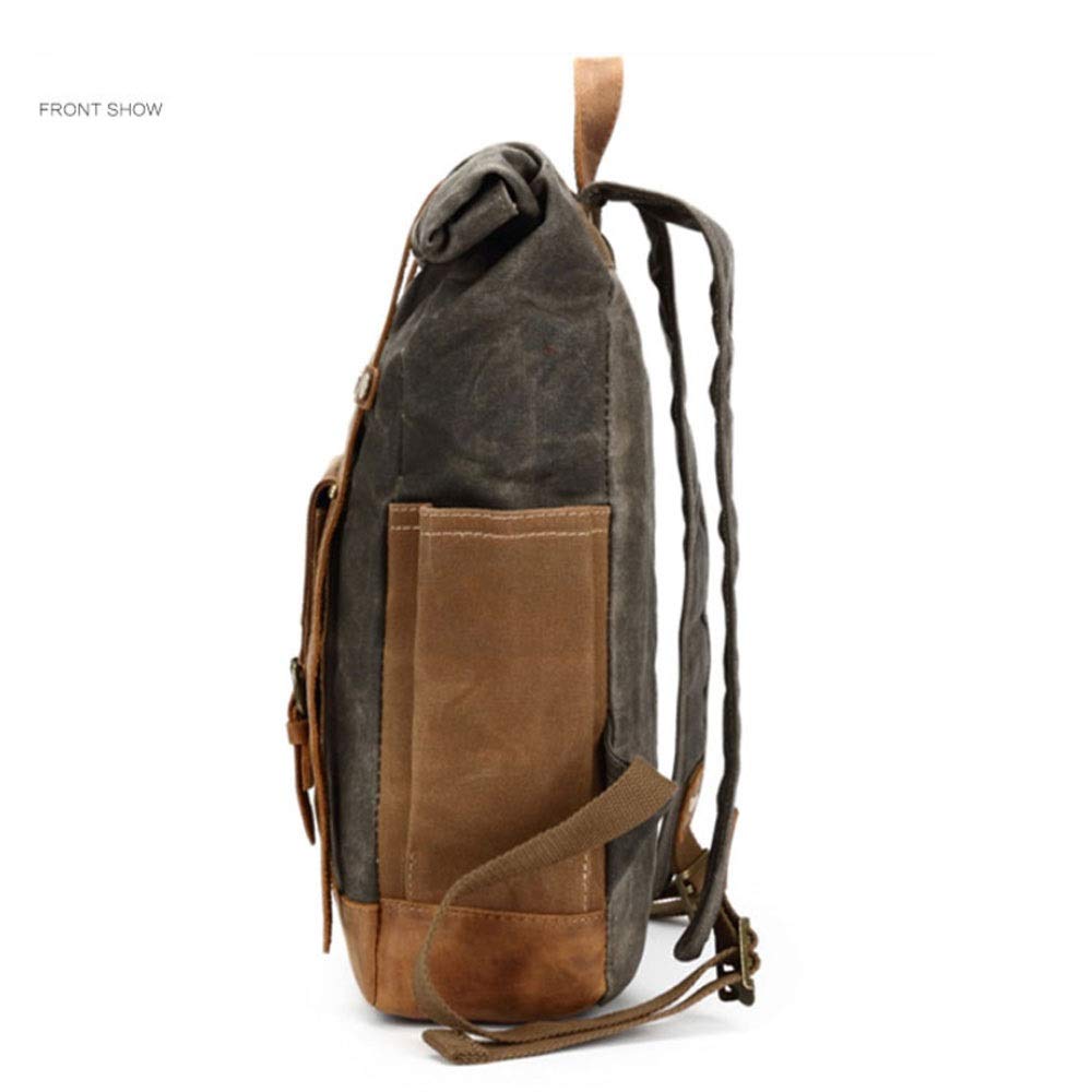 Rucksäcke Business-Rucksack, Reiserucksack, Dickes wasserdichtes Canvas, große Kapazität, Schulter-Reiserucksack für Männer und Frauen, Retro-Outdoor-Studententasche, Co