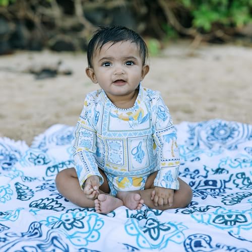 SwimZip® Girls' Long Sleeve UPF 50+ One-Piece Swimsuit - 0 Months to 24 Months