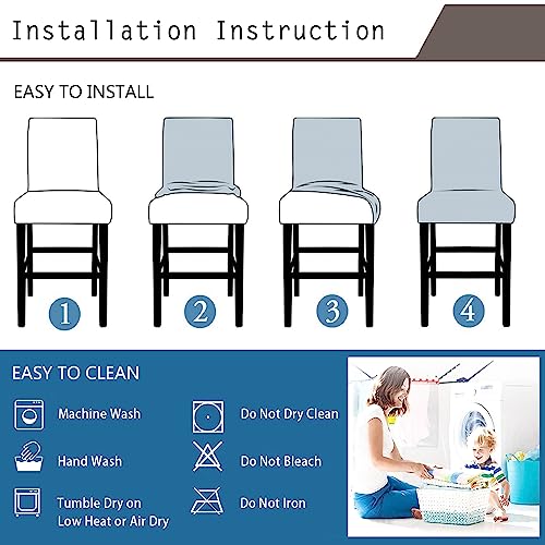 Housses tabouret de bar imperméables extensibles pour chaise courte - 7
