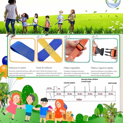 Miniatura 2 de Cuerda Para Caminar Para Niños Pequeños,Cuerda Para Caminar Para Preescolar,Cuerda Para Caminar Preescolar Con Asas,Cuerda De Línea De Seguridad Para Niños Para Guardería Preescolar