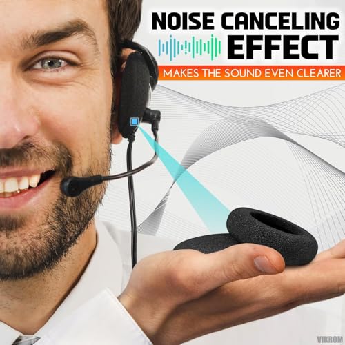 Image of Sounce 3 Pairs Earpad Cushion Compatible with Plantronics C-320M / C3220 /C325M /T110 | 5MM Thick Replacement Foam Sponge Ear Pads, High-Density Foam (6 Pcs / 3 Pairs, 55MM)