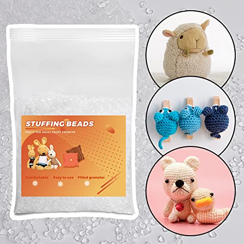 Image of Stuffing Beads, 3.5oz Weighted Pellets for Stuffed Animals, Craft Rubber Beads for Stuffing Animals, Heavy Filler for Crafts - 100g
