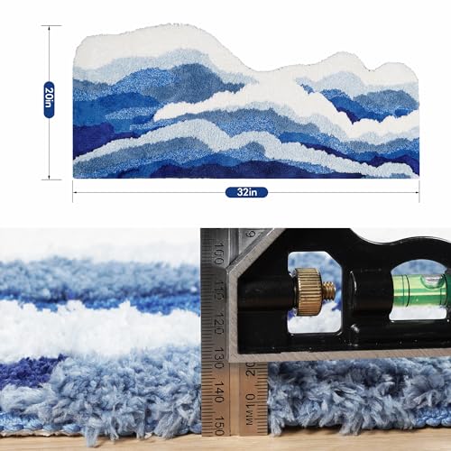 Tapete Wave Ocean de Microfibra, Antideslizante, 81x43 cm miniatura 4