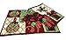 Tache Christmas Poinsetta Elegant Festive Holiday Tidings Woven Tapestry Placemats Set of 4