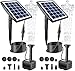Produktbild Ankway 2 Stück Solar Springbrunnen mit Neigbarer Halterung, Solarbrunnen für den Garten Wasserbrunnenpumpe mit 7 Düsen, tauchfähig, Bürstenloses Brunnen Solarpumpe Set für Vogelbad, Aquarium, Garten