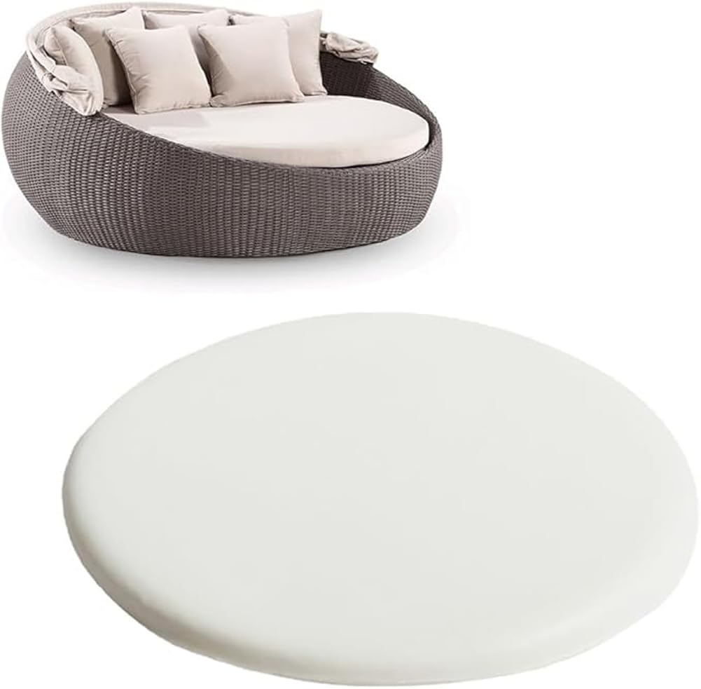 HEADBOARD Hochdichter Schaumstoff, rund, 3 cm/5 cm/8 cm/10 cm dick, Auflage für Tatami-Tagesbett, 35D strapazierfähige Polsterschaum-Matratze, verlängert die Lebensdauer der Matratze (Durchmesser 90