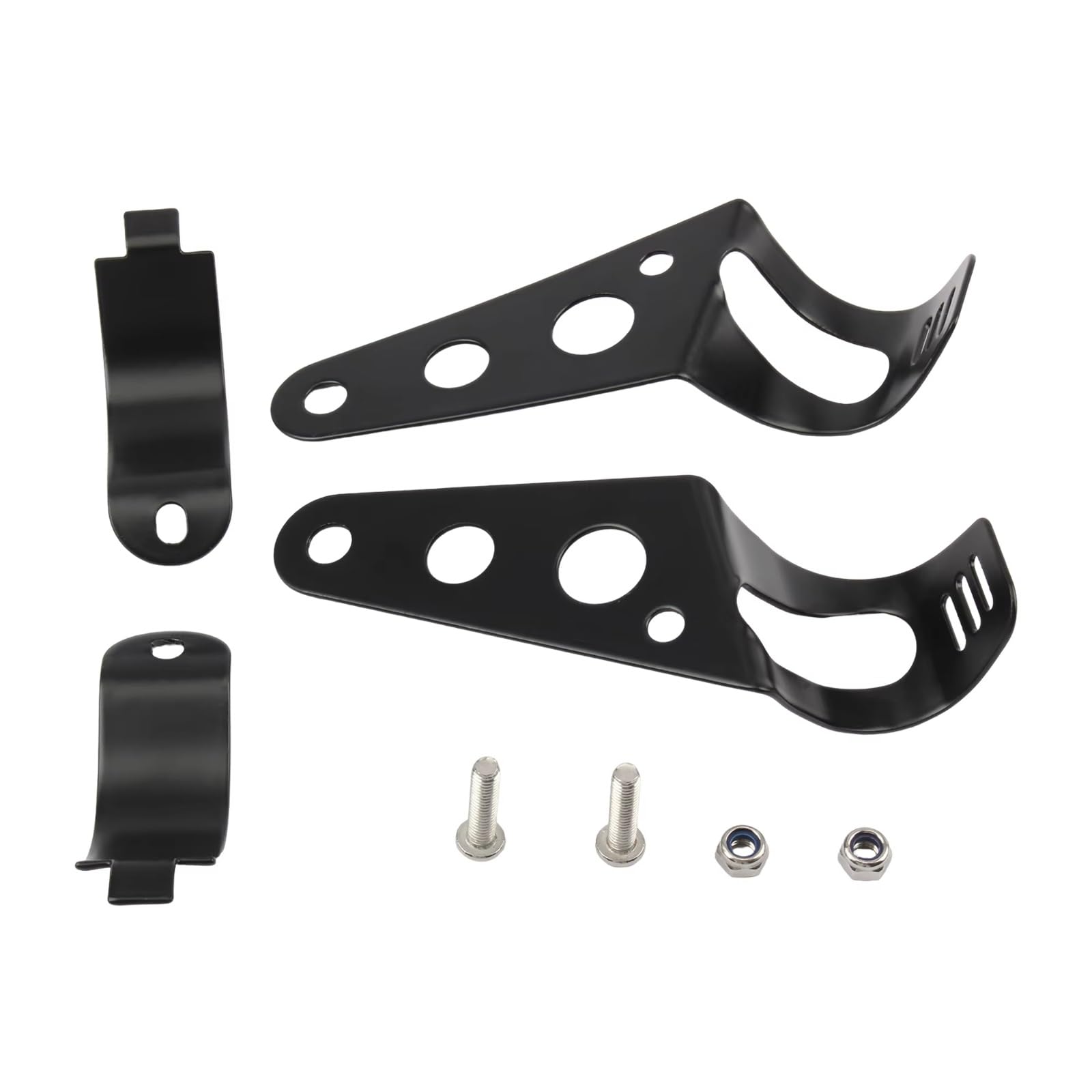 Kangboz Black Motorbike Lights Brackets Universal 5.75In 7In Motorcycle Adjustable Headlight Mounting Bracket Front Fork Ear Headlamp Holder Clamp Modified Accessories(Black)