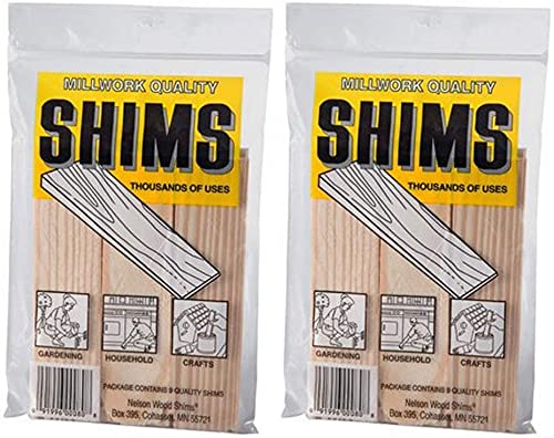 Image of Nelson Wood Shims Elson 9 Pack 6 inch Wood Shims in Poly Bag to Hang On A Clip Strip, 6 inch, Multy (2-Pack)