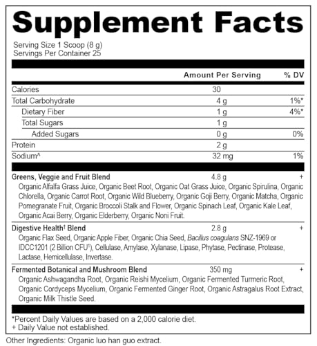Ancient Nutrition Organic Super Greens Powder, Probiotics, Spirulina - image 8