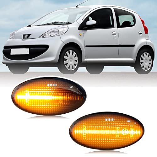Njssjd Lente fumé LED indicatore laterale dinamico...