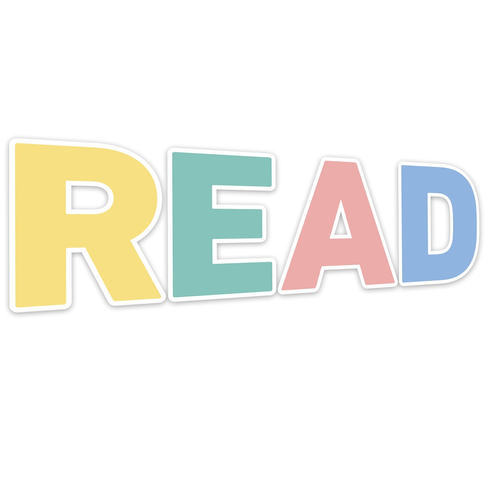 Pastel Classroom Reading Poster Decorations Reading Bulletin Board Pastel Read Sign Posters Elementary Wall Decor Supplies for Teachers Students Readings Room Center School Library Outside Activities