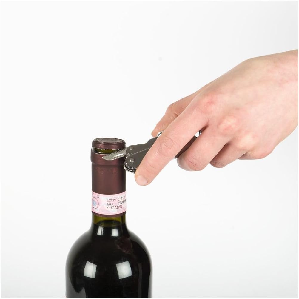 FM Professional Waiter's Corkscrew, Stainless Steel, silber, 17 x 2.3 x 1.2 cm