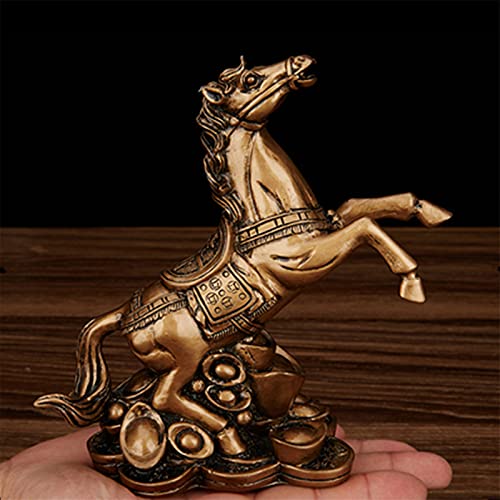Estatua Decorativa Caballo Feng Shui en Resina Bronce miniatura 3
