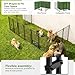 Oranland 7.8x4x5FT Dog Kennel Outdoor for Medium/Small Dogs, Welded Wire Outside Dog Pen, Anti-Rust Dog Run with Secure Lock/UV-Resistant Waterproof Roof/Swivel Stainless Steel Feeding Bowls