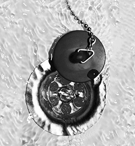 Bouchons de vidange étanches en caoutchouc noir 44 mm anti-fuite avec chaînette solide