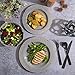Gibson Home Mauna Melamine Plastic Dinnerware Set, Service for 4 (12pcs), Grey Rustic