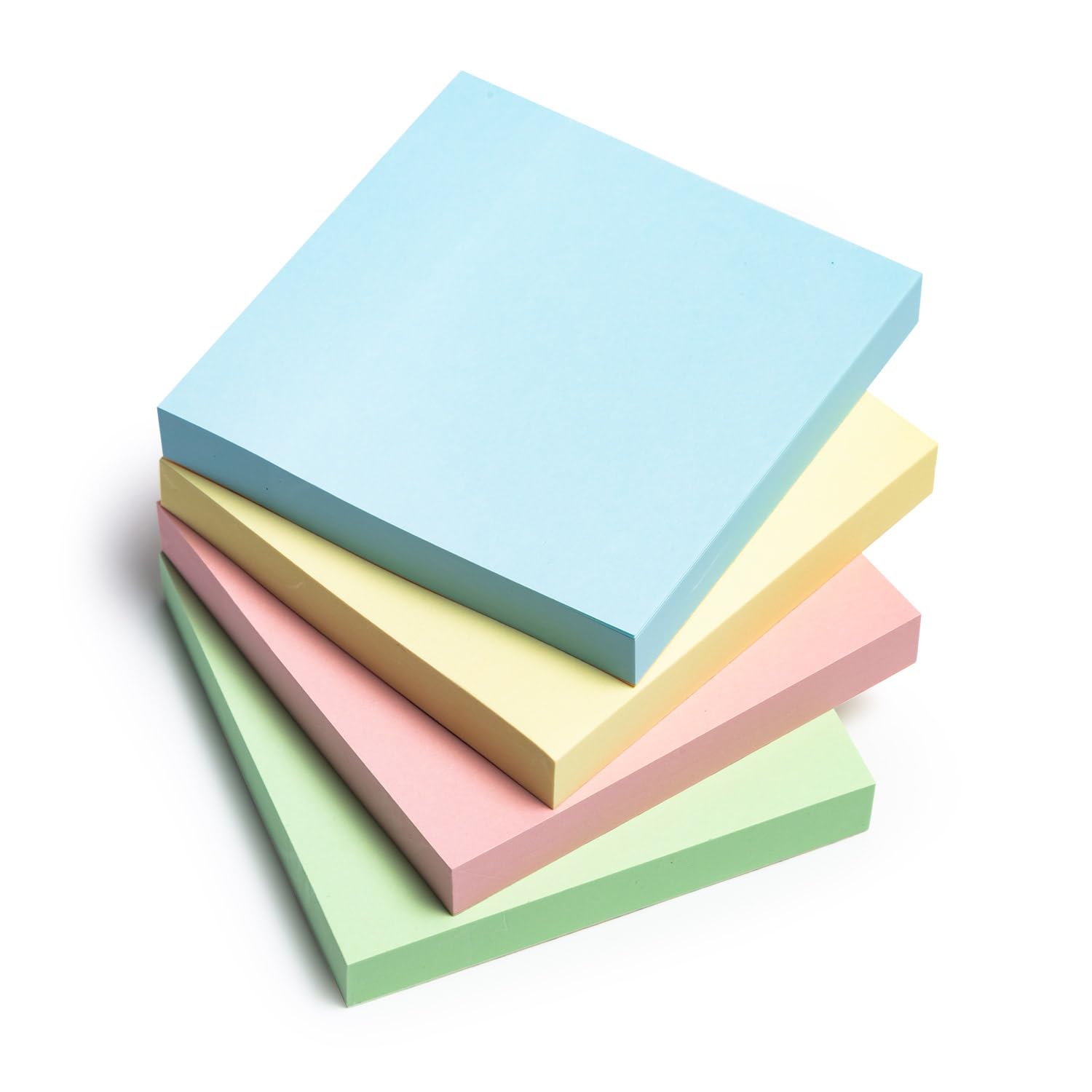 Sticky Notes 3x3 in, Self-Stick 4 Pads 4 Bright Colors Sticky Note, Easy to Post for Home, Office, Notebook, 100 Sheets/pad, Total 400 Sheets