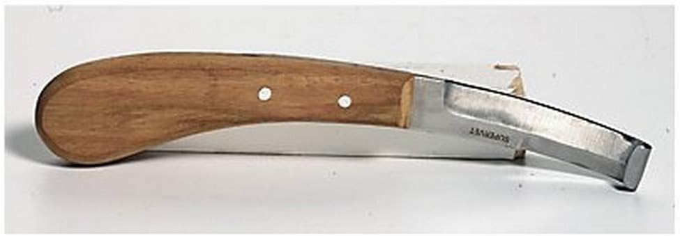 Weaver Leather Right-Handed Hoof Knife with Wooden Handle, Brown, 8