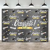 Lofaris Graduation Backdrop Class of 2023 Grey Silvery Shinning Star Congradulation Photography Back