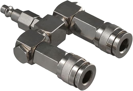 2 Way Air Hose Splitter 3 in 1 Quick Connect Stable Serviceable Air Compressor Accessories Essential Swivel 360 Air Connector Pneumatic tools