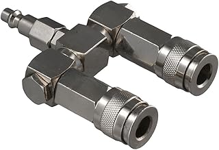 2 Way Air Hose Splitter 3 in 1 Quick Connect Stable Serviceable Air Compressor Accessories Essential Swivel 360° Air Connector Pneumatic tools