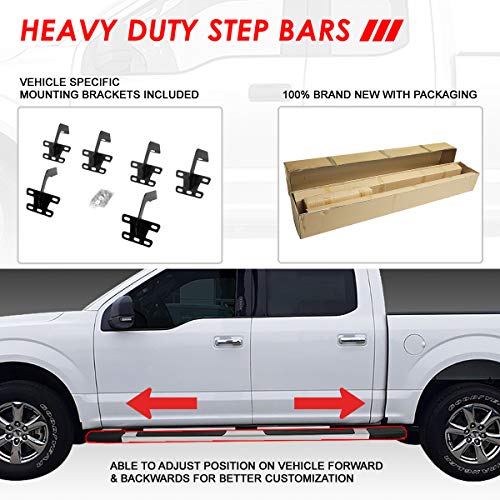 Estribos laterales acero inoxidable para Ford F-150 2015-2024 miniatura 5