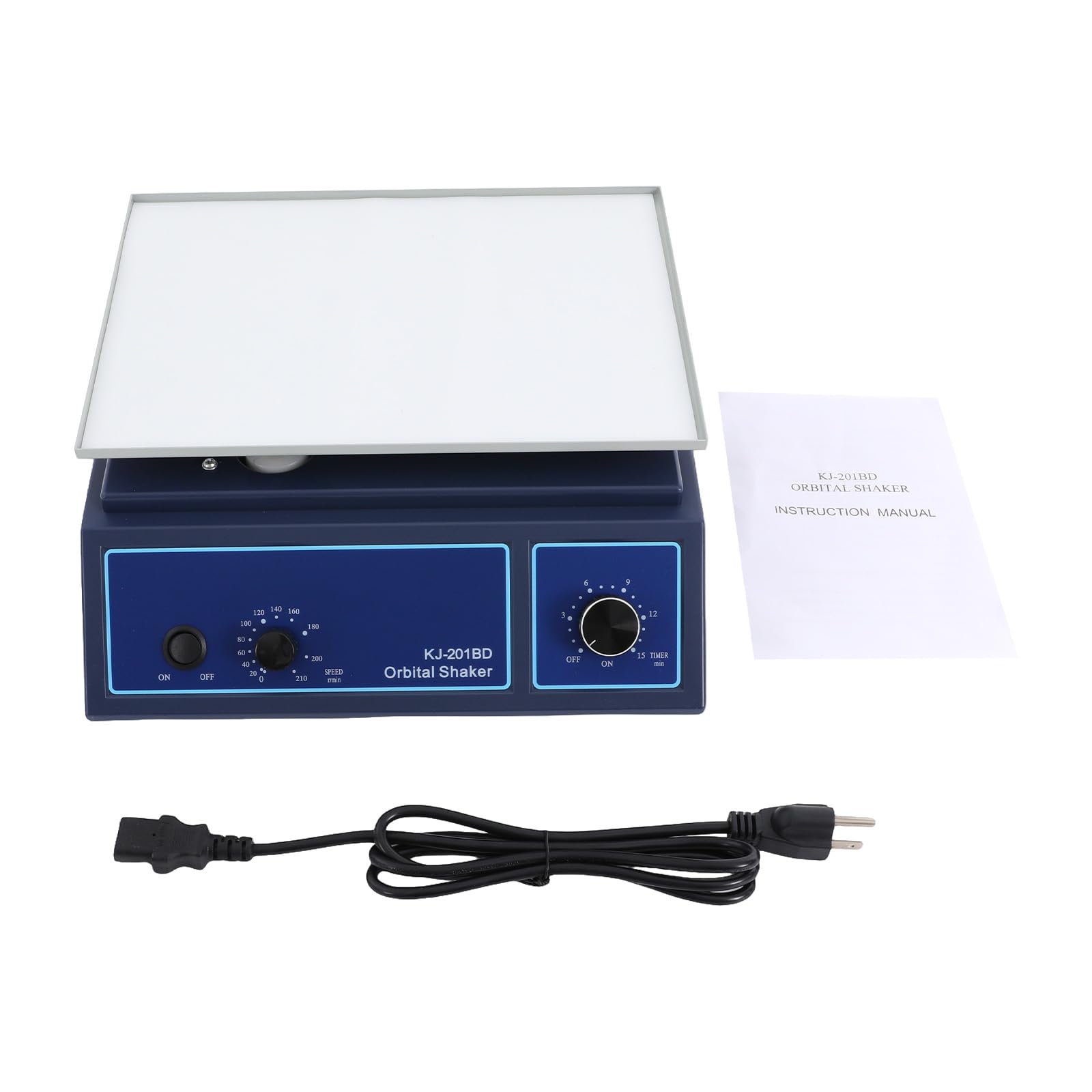 Lab Orbital Shakers, 110V 10W Adjustable Lab Oscillator with Adjustable Lab Oscillator, Horizontal Rotator Shaker with Time Range 1-15mins, Adjustable Lab Oscillator for Beakers, Flasks, Petri Dishes