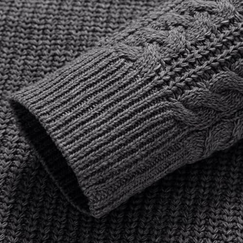 Men's Knitted Shawl Collar Sweater Long Sleeve Slim Fit Turtleneck Designer Mock Neck Pullover Sweater2